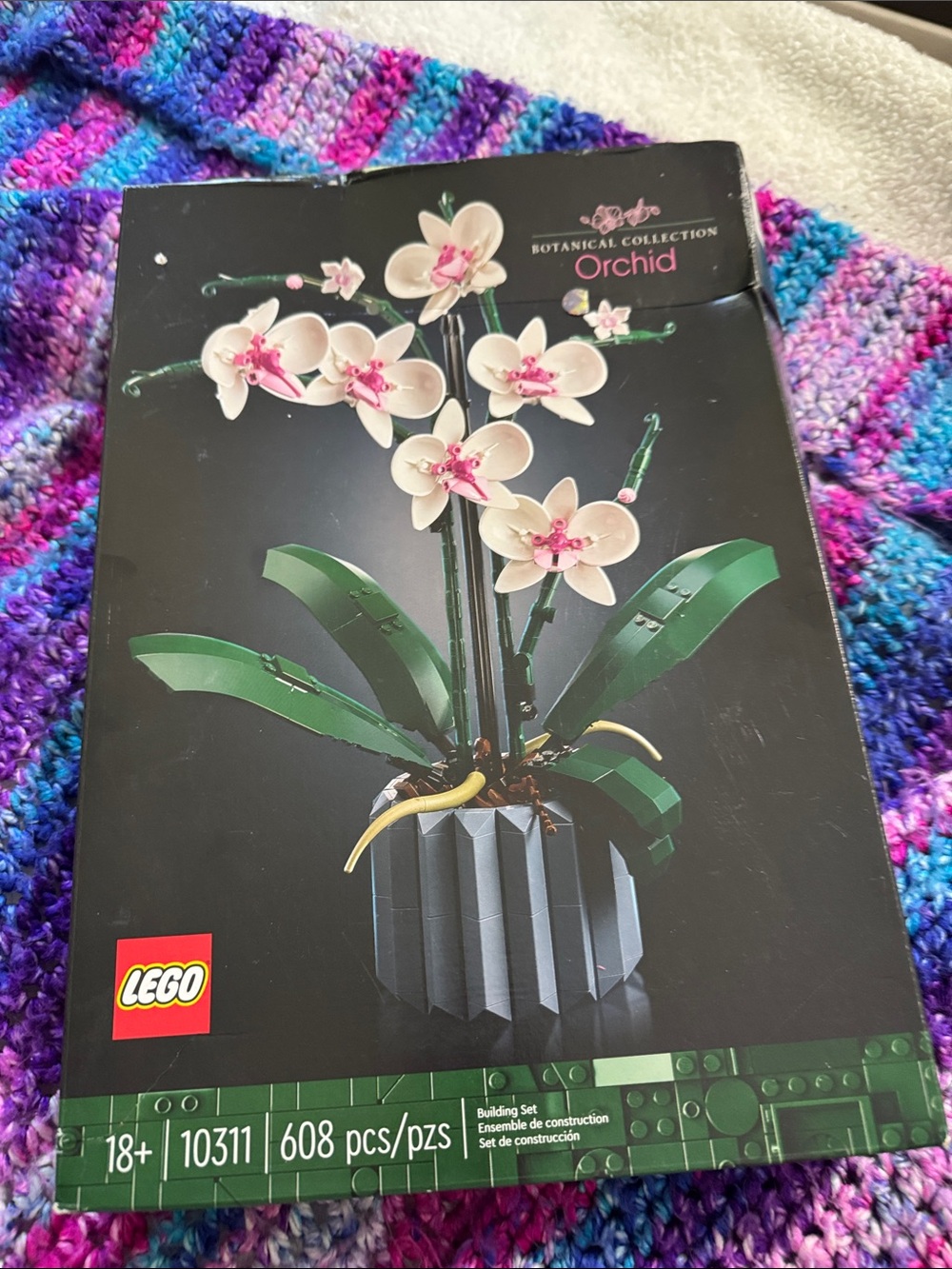 Lego Botanical Orchid Display in White, Pink & Green